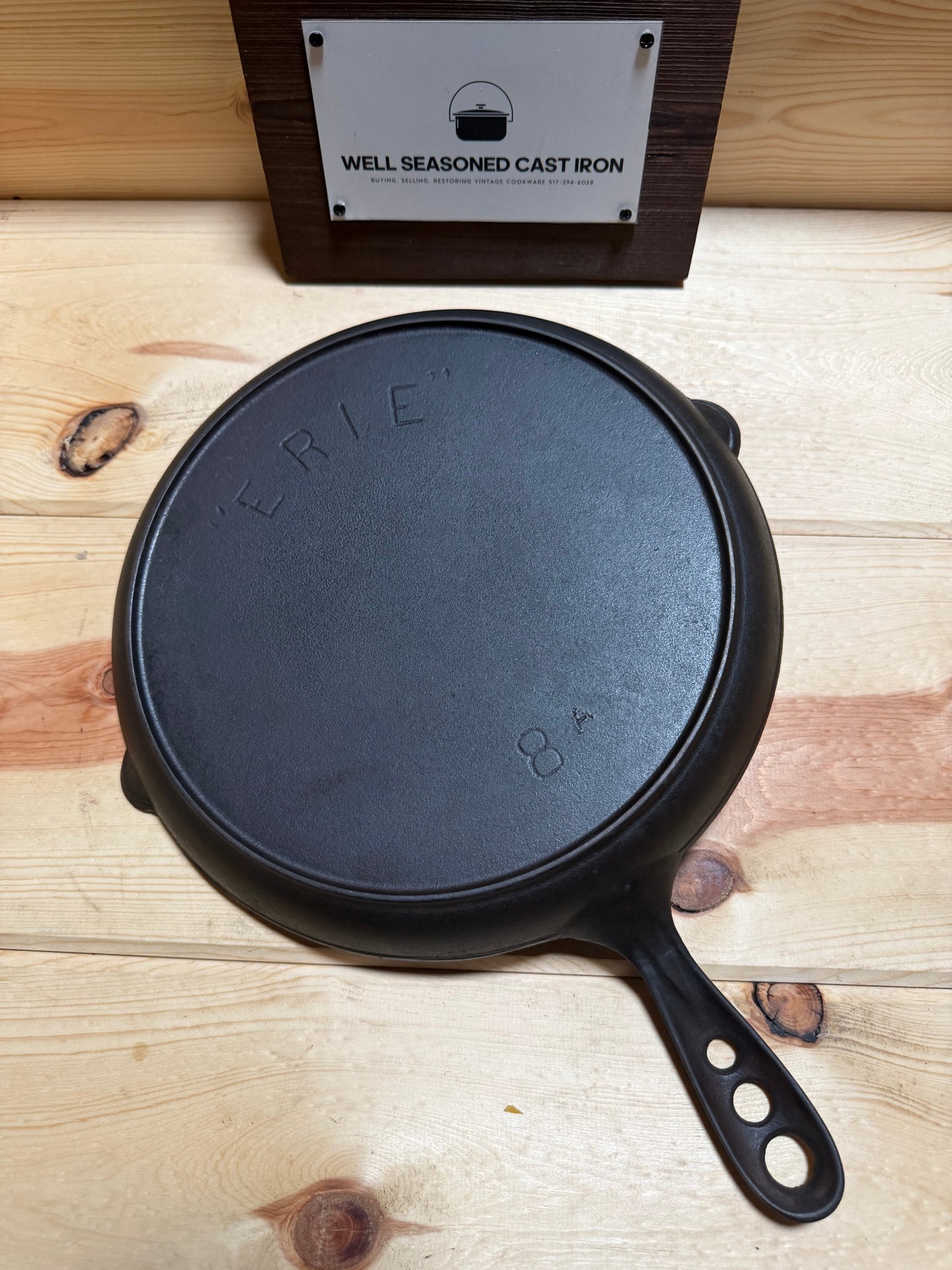 Hard to Find!!!! ERIE #8 three hole skillet griddle/shallow skillet