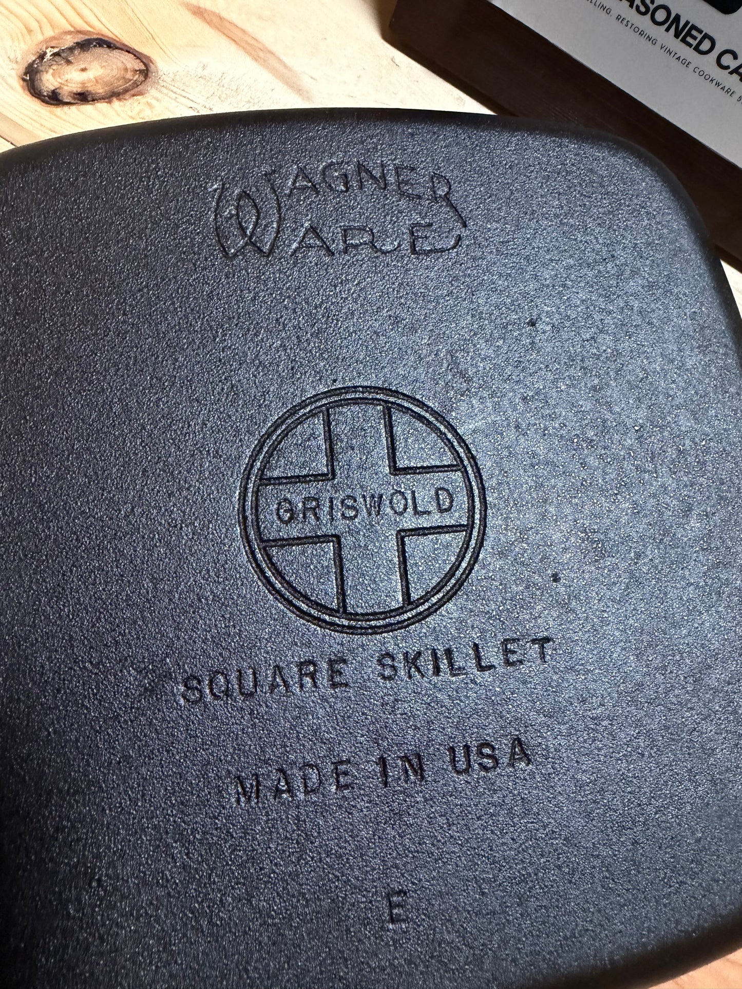 Wagner Ware/Griswold Duel Logo square skillet