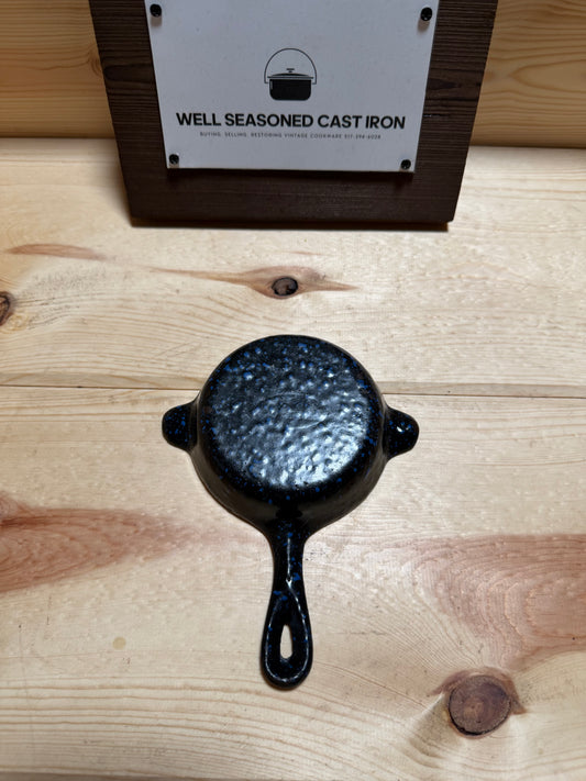 Wagner Ware Ashtray/Spoon rest - Enameled " Blue Speck"