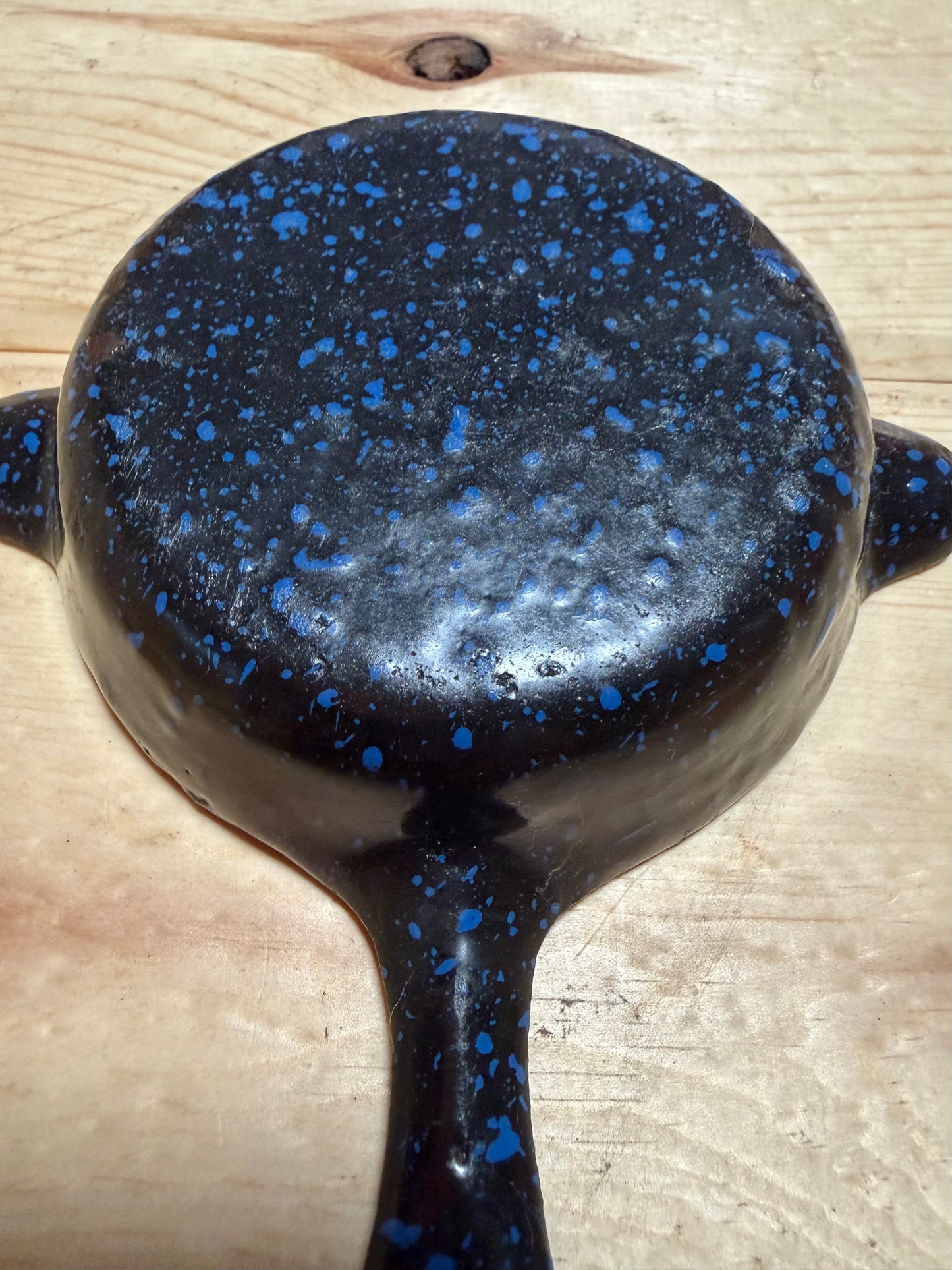 Wagner Ware Ashtray/Spoon rest - Enameled " Blue Speck"