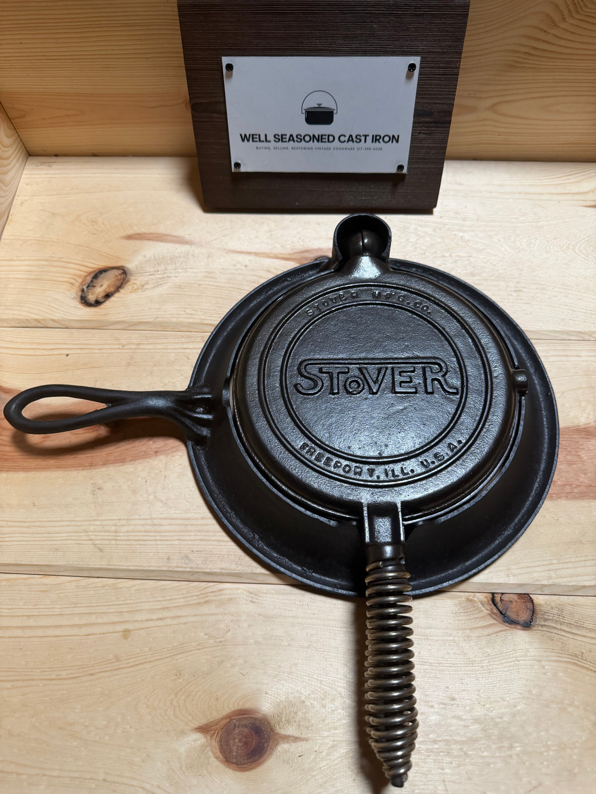 Stover #7 Waffle Iron - low base