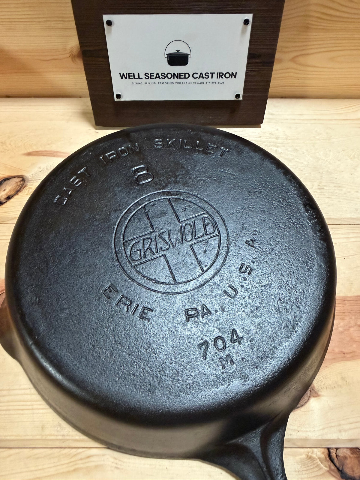HTF!! Griswold- Slant Logo smooth bottom #8