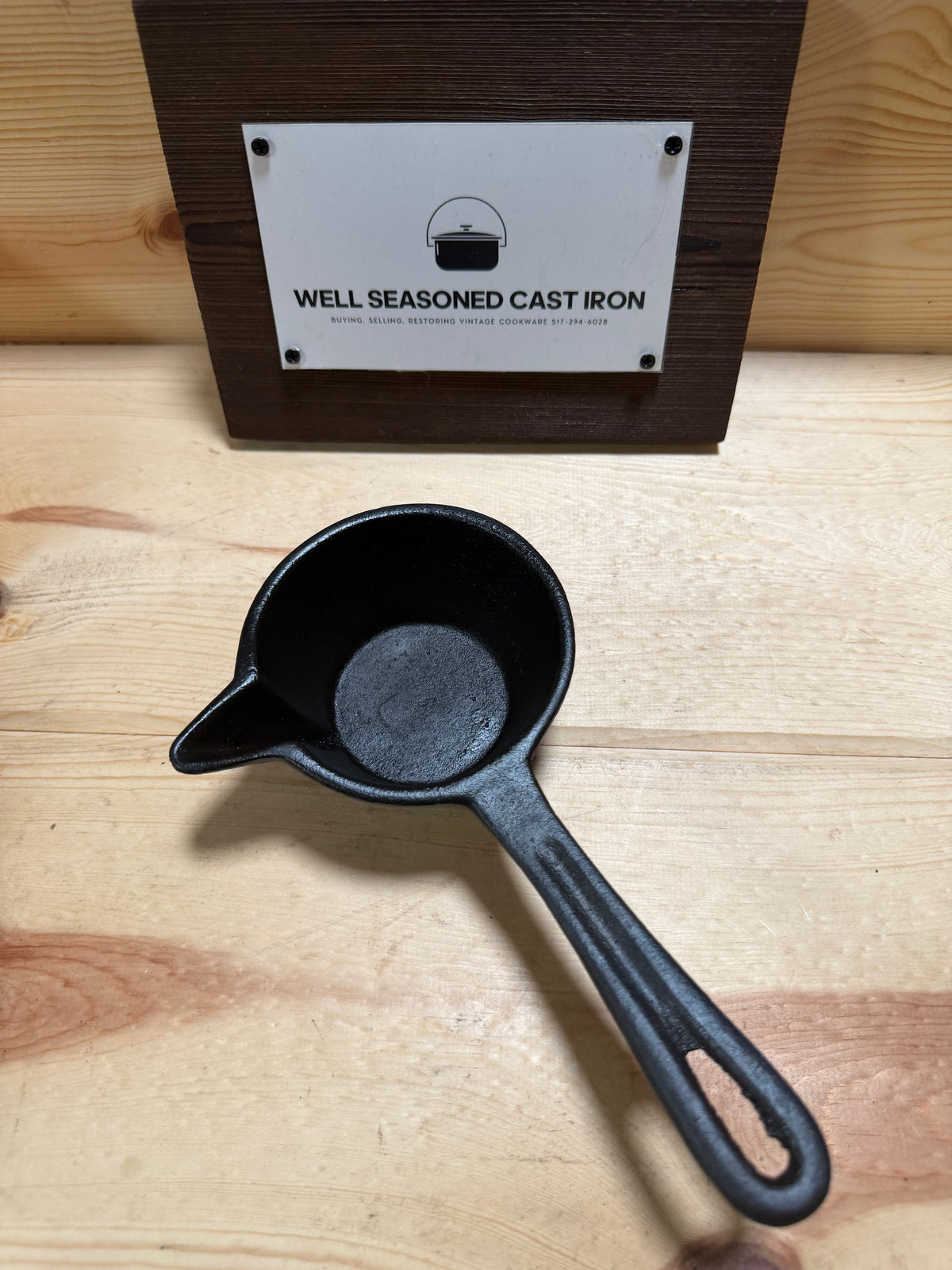 Vintage Cast Iron Wax/Sauce Ladle